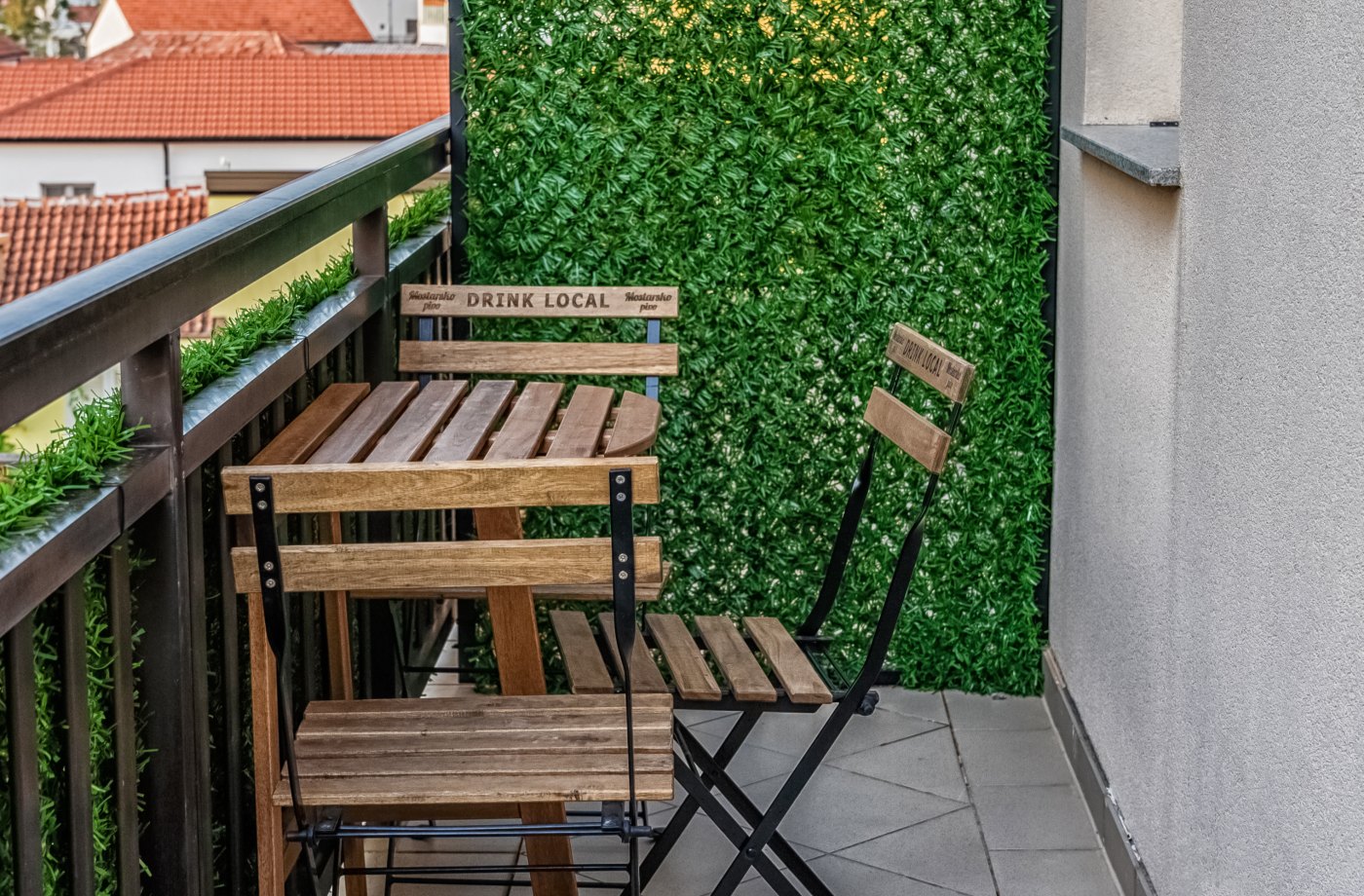 Apartman s 1 spavaćom sobom s balkonom s pogledom na grad