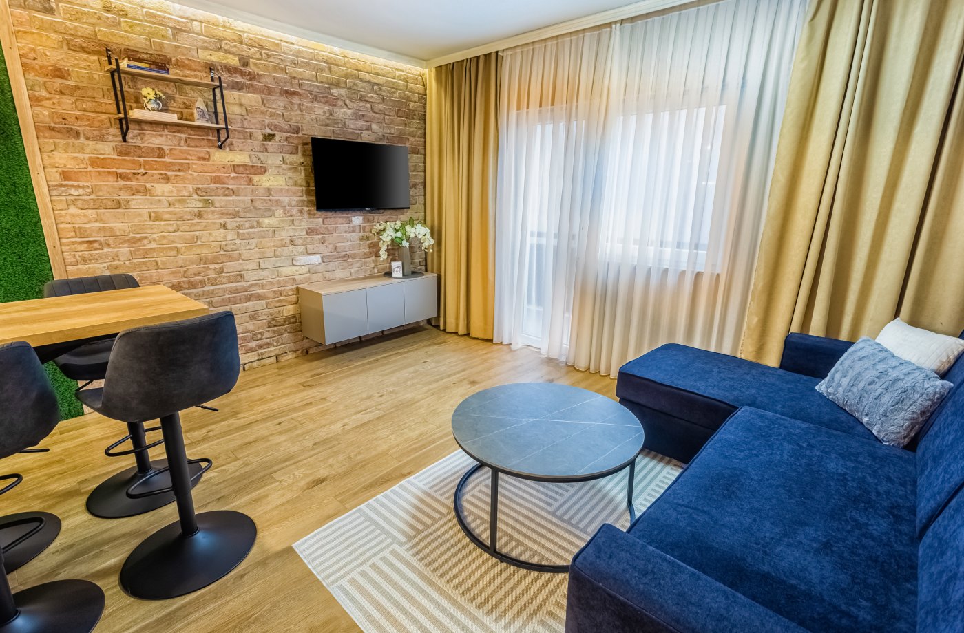 Apartman s 1 spavaćom sobom s balkonom s pogledom na grad