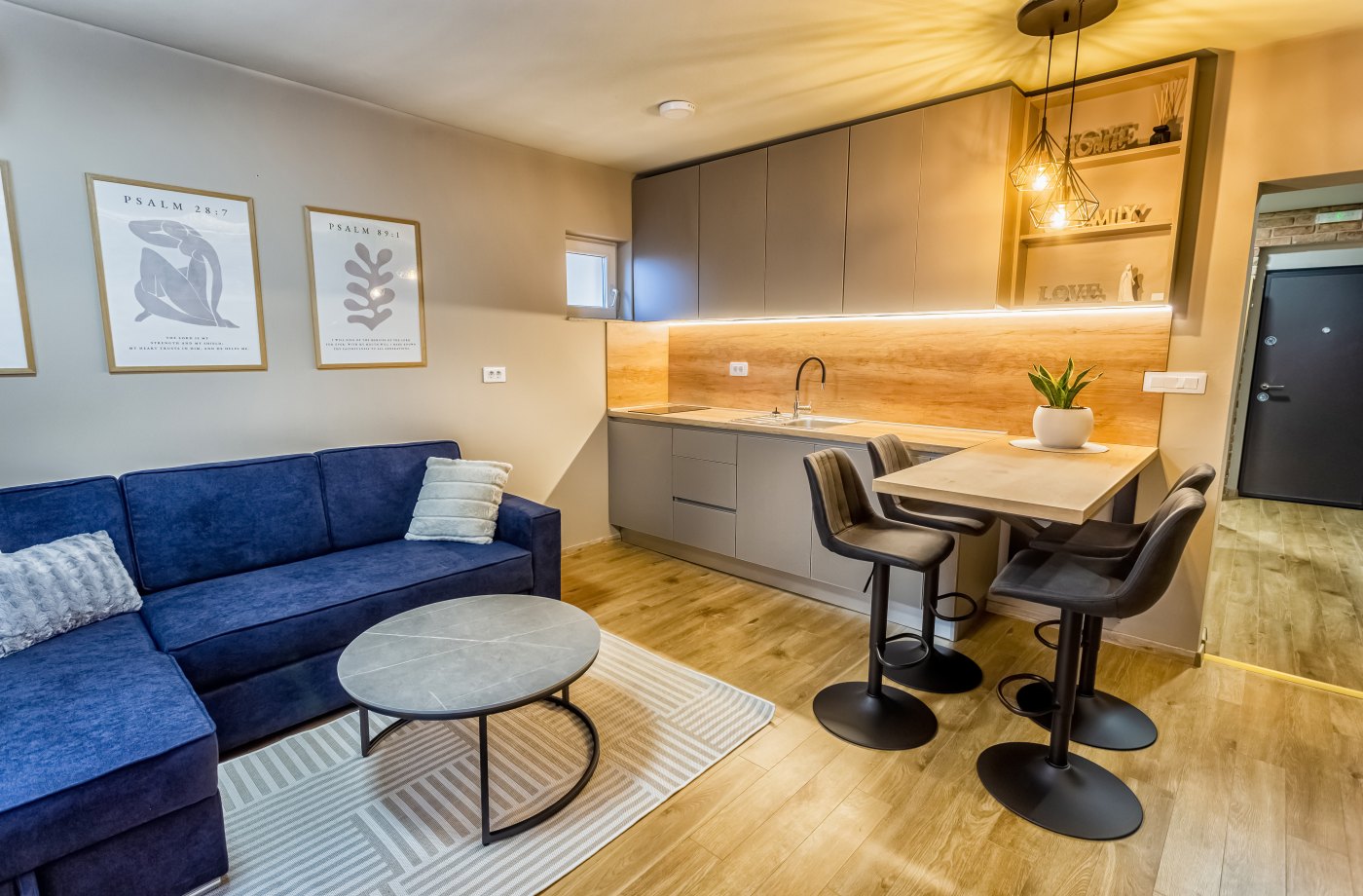 Apartman s 1 spavaćom sobom s balkonom s pogledom na grad